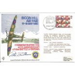 WW2 fighter ace Pete Brother DSO DFC signed RAF Biggin Hill Battle of Britain cover. Good condition.