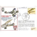 WW2 Luftwaffe and USA double signed cover Oberleutnant Franz Walter Woidich KC (1921 2004) was a