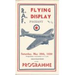 An original 1939 Souvenir Programme for Empire Air Day the RAF Flying Display Pageant for Saturday