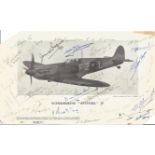 RARE An incredible 34 RAF Wartime signatures all signed on a page of an aircraft identification book