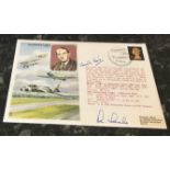 Flown and signed cover Sir Sydney Camm RAF Museum HA7 Historic Aviators cover 1976, flown in a