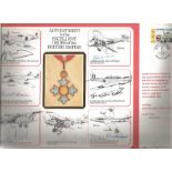 WW2 multisigned cover A4 size. Award of the OBE signed by Sir Harry Broadhurst, Paul Holder, Earl of