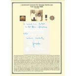 Lieutenant General Sir George Harris Lea KCB CB DSO MBE signed handwritten letter regarding