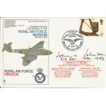 WW2 top allied fighter ace AVM Johnnie Johnson DSO DFC signed RAF Hendon Gloster cover. Good