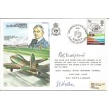 Whittle Jest engine design team signed on Frank Whittle historic aviators cover. Signed by Rolf