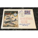 WW2 RAF Typhoon pilots double signed cover H S Pat Pattison 182 and 247 Squadrons RAF and C D Kit