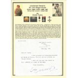 Lieutenant General Sir John Bagot Glubb, KCB, CMG, DSO, OBE, MC signed typed letter dated 1975