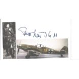 WW2 Luftwaffe ace Lt Theo Nau signed 4 x 3 inch illustrated biography card. Good condition. All