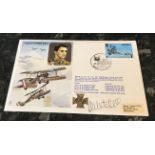 Flown and signed cover Captain Albert Ball RAF Museum HA2 Historic Aviators cover 1976, flown in a