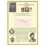 General Sir Frank Ernest Wallace Simpson GCB KCB DSO signed piece dated 6 July 1982. Set with corner