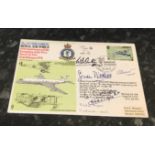 WW2 Aces multi signed Hans Rossbach type cover including RAF Ace Wilfred E Oulton (he sank 3 U Boats