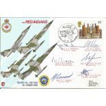 Red Indians Air Display team cover flown and signed by six team members. Good condition. All