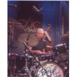 Rolling Stones Charlie Watts signed 10 x 8 inch photo of the legendary drummer in action. Good