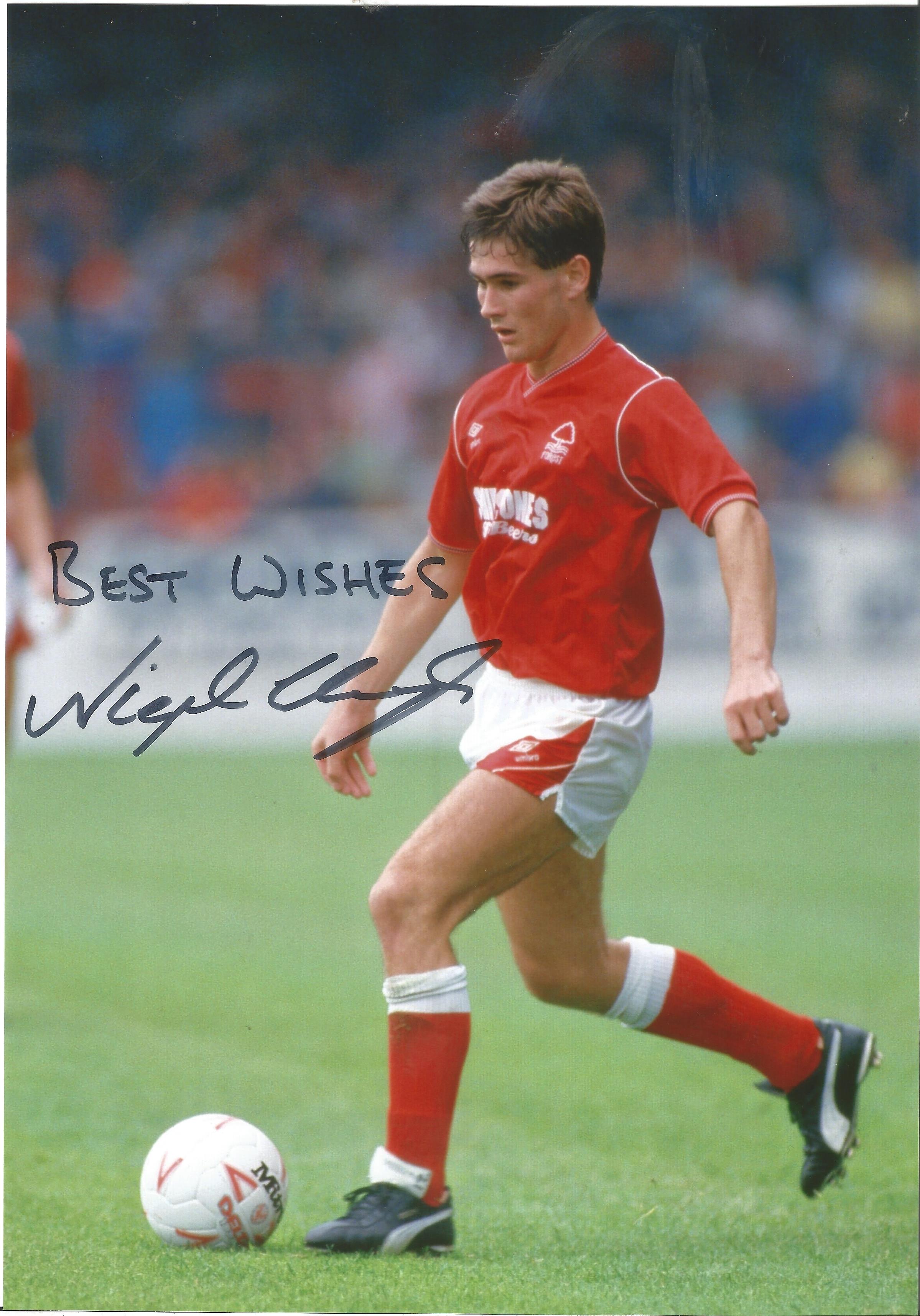 Nigel Clough Signed Nottingham Forest 8x12 Photo. Good condition. All autographs come with a