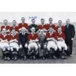 Autographed Man United 12 X 8 Photo Colorised, Depicting Man United's 1948 Fa Cup Final Team