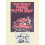 Richard O'Brien Rocky Horror Picture Show. Signature mounted with reproduction poster.