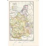 Charles de Gaulle signed book page removed from book. Illustration map of France. President of