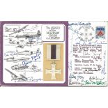 Award of the military cross to airmen signed cover. Signed by 18 including Lord Runcie, F West,