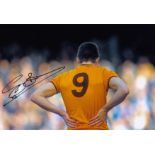 Autographed Steve Bull 12 X 8 Photo Col, Depicting A Superb Image Of The Wolves Striker, His Back