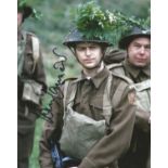 Dads Army Ian Lavender signed 10 x 8 inch colour photo on patrol. Good condition. All autographs