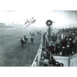 Lester Piggott Signed 16 x 12 inch horse racing photo. Good condition. All autographs come with a