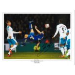 Shinji Okazaki Leicester City Signed 16 x 12 inch football photo. Good condition. All autographs