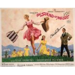 Christopher Plummer signed 14 x 12 inch colour photo of poster for Sound of Music. Good condition.