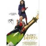 Joanna Lumley signed 16 x 12 inch colour photo from poster of Absolutely Fabulous. Good condition.