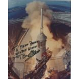 Apollo 11 Astronaut Buzz Aldrin Signed Glossy Launch Photo