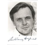 Anthony Hopkins signed 7 x 5 inch b/w photo. Good condition. All autographs come with a