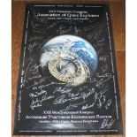 Astronaut & Cosmonaut Multi-signed 2009 ASE Poster. An approximately 22"x 33" astronaut and