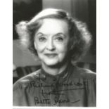 Bette Davis signed 10 x 8 inch b/w early portrait photo, to Richard. Good condition. All