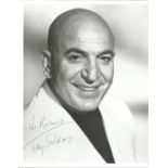 Telly Savalas signed 10 x 8 inch b/w early Kojak era portrait photo, to Richard. Good condition. All