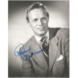 Richard Widmark signed 10 x 8 inch b/w early portrait photo, slight creasing to RH side not