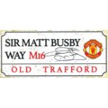 Paul Ince signed Man United Sir Matt Busby replica Road sign. Good condition. All autographs come