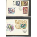 Vostok 1 Anniversary Covers 1969 Two Russian space covers both postmarked 12th April 1969