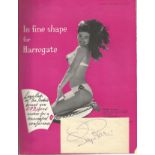 Laya Raki (1927-2018) Dancer & Actress Signed Vintage Album Page With Photo £4-6. Good condition.