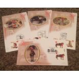 Benham FDC collection All the Queens Horses includes 4 covers The Household Cavalry, Trooping the