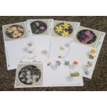 Benham Guernsey Flowers FDC collection 5 covers dating 1992-1994. Good condition. All autographs