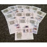 Royal wedding FDC collection 15 covers commemorating The Wedding of HRH The Prince of Wales 29th