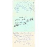 1975 pop music signed small autograph book. Amongst signatures are Groucho, Svensk, Shadrach, Des