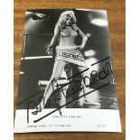 Brigitte Bardot signed topless 6 x 4 inch b/w photocard