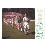 Celtic 1967 Lisbon Lions multiple signed photo.