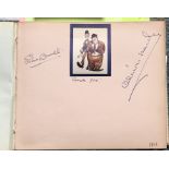 Laurel and Hardy signed autograph album page