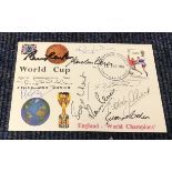 Football 1966 World Cup multiple signed England Winners FDC.