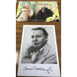 David Attenborough and Jane Goodall signed photos