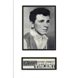 Music Gene Vincent signed mounted photo