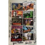 Horror movie 14x10 inch photo signed by ELEVEN horror movie actresses
