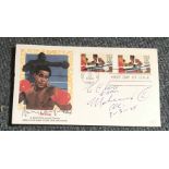 Muhammad Ali and Harry Carpenter signed US boxing FDC