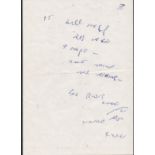 Ron Kray The Kray Twins Autograph hand written letter